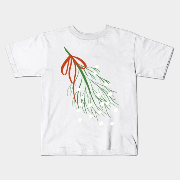 Mistletoe Kids T-Shirt by meganamey